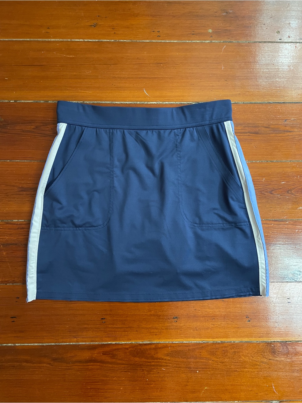 Belyn Key Athletic Golf Skort Side Stripes, Pockets Skirt W Shorts Sz Xs